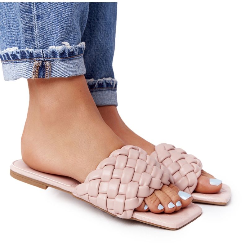 PS1 Pantoufles tressées Cheryl beiges pour femmes PS1 Pantoufles tressées Cheryl beiges pour femmes