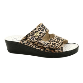 Print léopard en cuir pour femmes beige