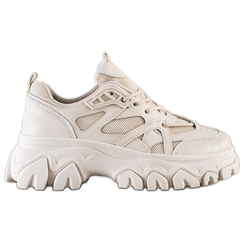 SHELOVET Baskets mode beiges brun