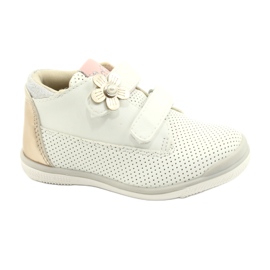 American Club Chaussures de Sport Avec Velcro GC06 / 21 Blanc et Or