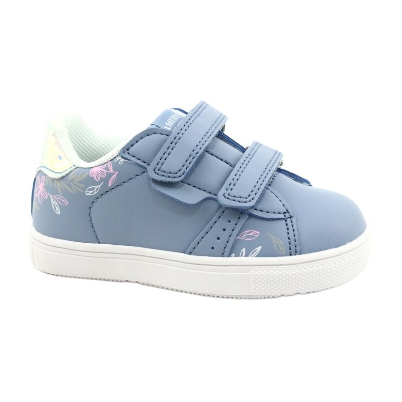 American Club Chaussures velcro ES22 / 21 bleu argent