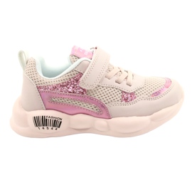 American Club Chaussures de sport halographiques roses à la mode ES23/21