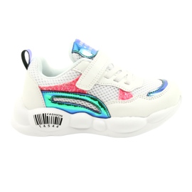 American Club Chaussures de sport halographiques à la mode ES23/21 Blanc