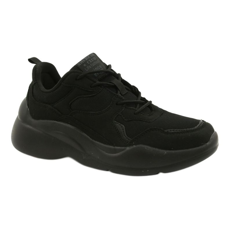 American Club Chaussures de sport noires sur semelle EVA WT39 le noir