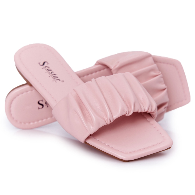 PS1 Pantoufles roses classiques pour femmes