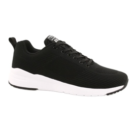 American Club Chaussures de sport pour hommes noires RD01 / 21 le noir