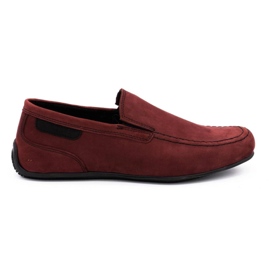 Polbut Mocassins homme cuir 2105 bordeaux rouge
