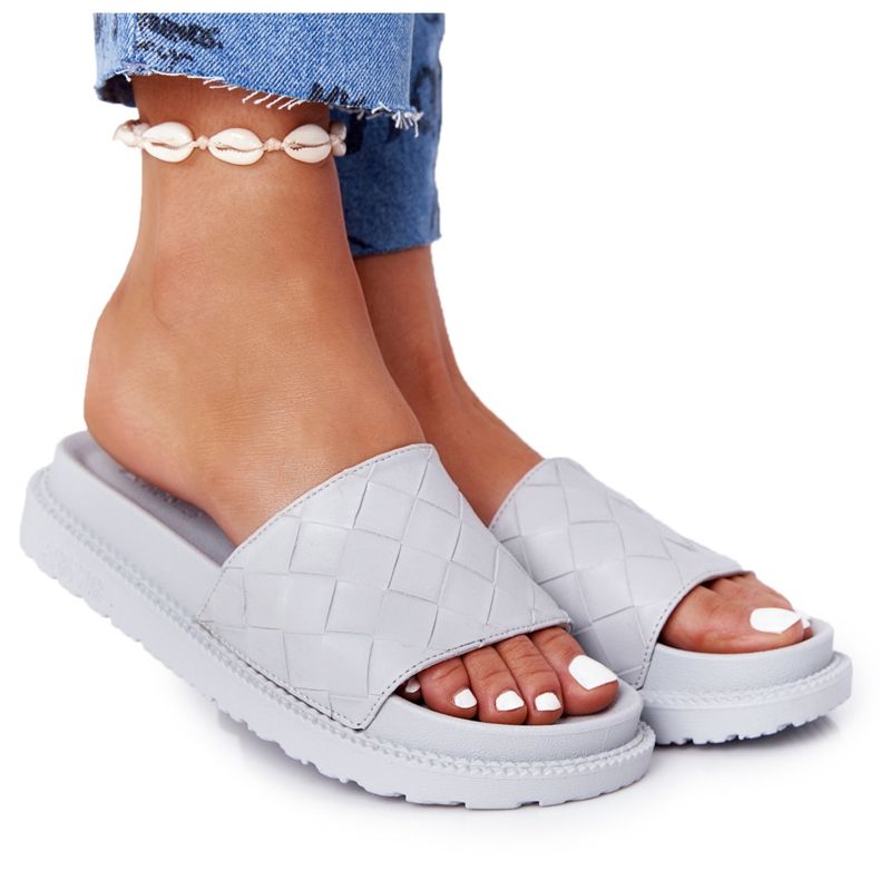 Pantoufles Pour Femmes On The Big Star HH274688 Gris Plateforme Pantoufles Pour Femmes On The Big Star HH274688 Gris Plateforme