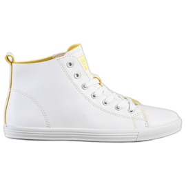 Ideal Shoes Chaussures de sport haute couture baskets blanc