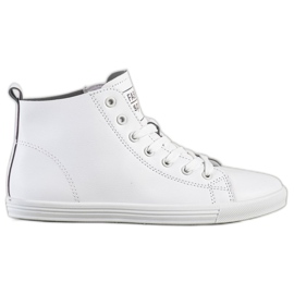 Ideal Shoes Chaussures de sport haute couture baskets blanc