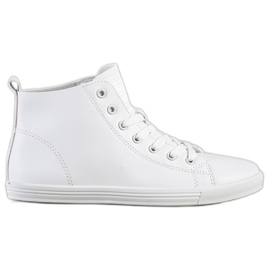 Ideal Shoes Chaussures de sport haute couture baskets blanc