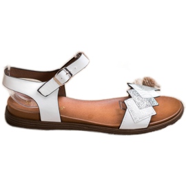 Sandales élégantes Sergio Leone blanc