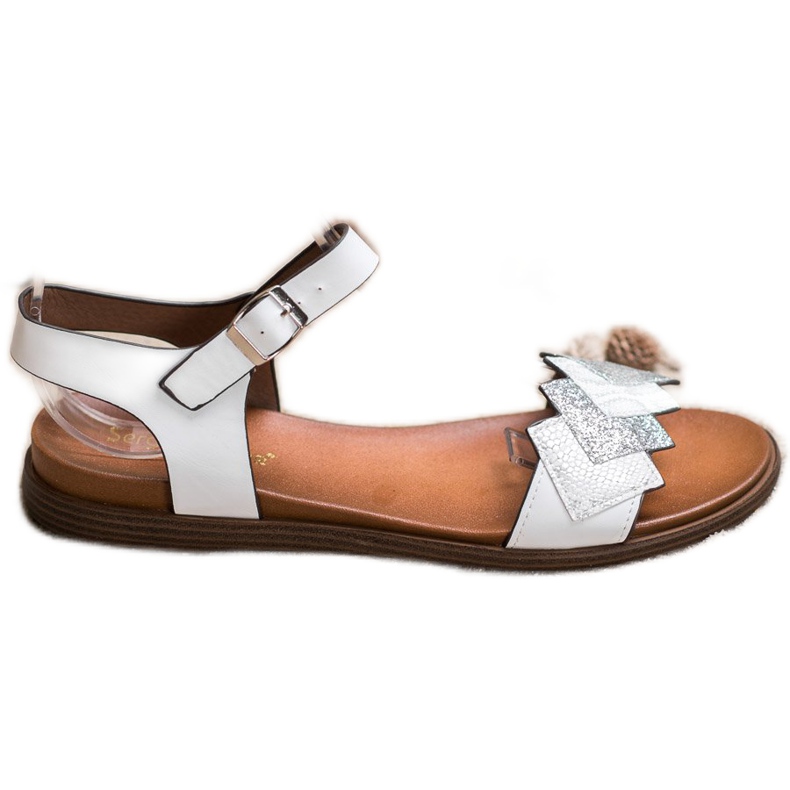 Sandales élégantes Sergio Leone blanche