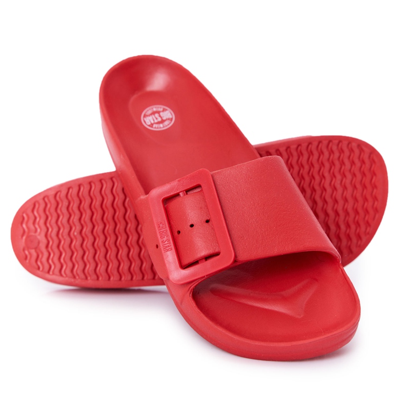 Chaussons Femme Big Star avec boucle FF274A385 Rouge