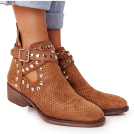 PS1 Boots ajourées à jets Camel Dakota brun