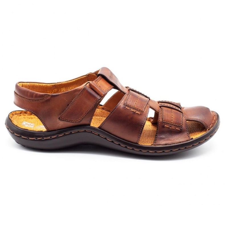 ABIS Sandales cuir homme 4557 marron brun ABIS Sandales cuir homme 4557 marron brun