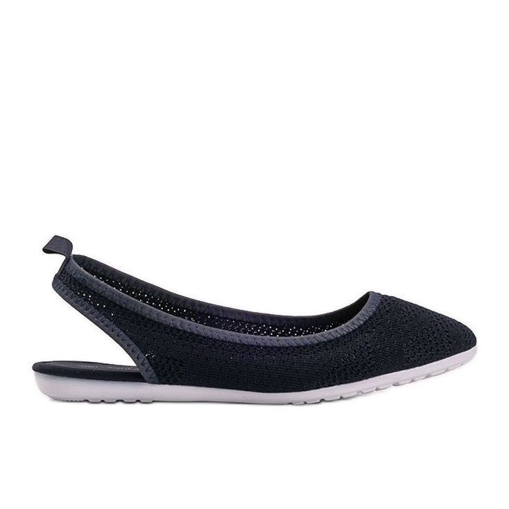Ballerines Frida en cuir bleu marine