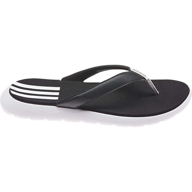 Chaussons Adidas Femme Comfort Flip Flop noir et blanc FY8656 le noir