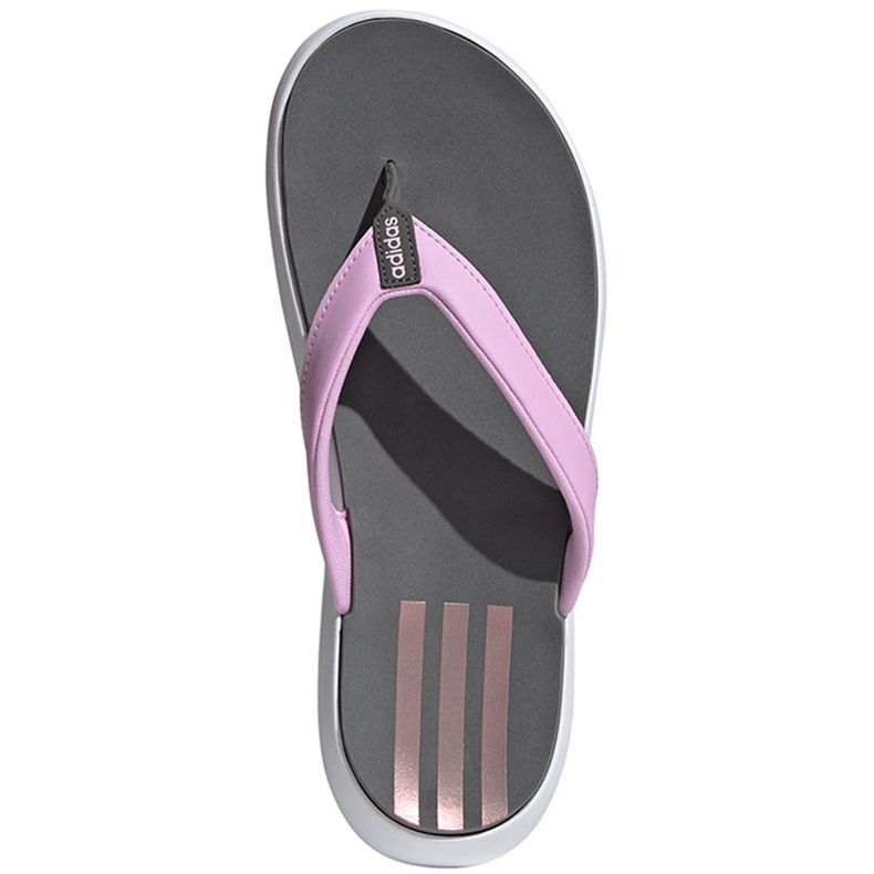 Chaussons Adidas Femme Comfort Flip Flop gris-rose FY8658