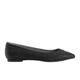 Ballerines Gia en cuir noir