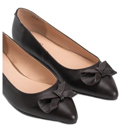 Ballerines marron avec nœud Lisa brun