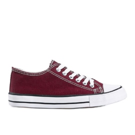 Baskets basses classiques bordeaux Destini rouge