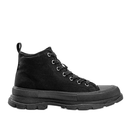 Baskets montantes noires sur semelle épaisse Evelin