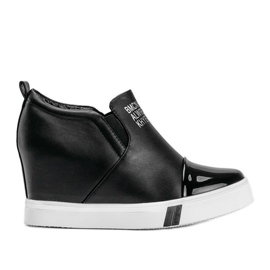 Baskets noires pour femmes avec inscriptions Caroline