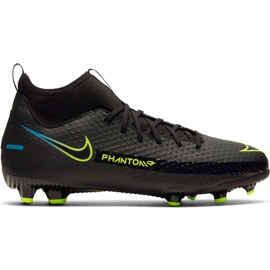 Nike Phantom Gt Academy Df FG / MG Junior CW6694 090 chaussures de football noir noir