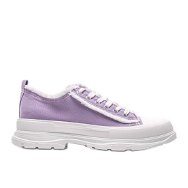 Baskets violettes sur semelle épaisse Makenna