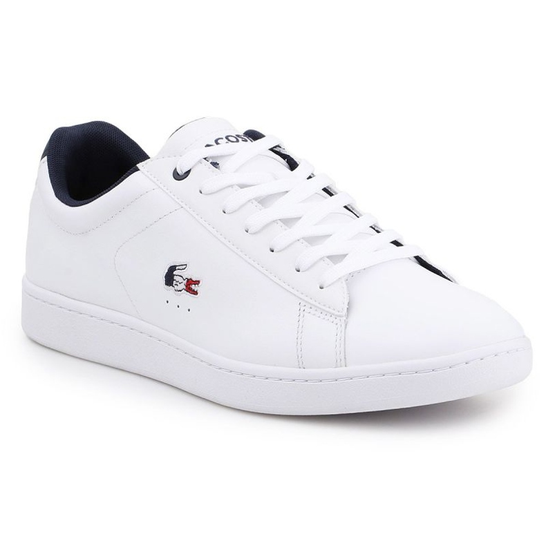 Chaussures lifestyle Lacoste Carnaby Evo 119 M 7-37SMA0013407 blanche bleu marin