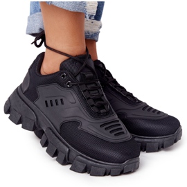 Baskets Noires Pour Femmes Sur Grande Semelle Noir New York