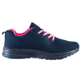 SHELOVET Chaussures de sport légères bleu marine rose