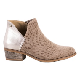 Filippo Bottines Ajourées Au Printemps brun