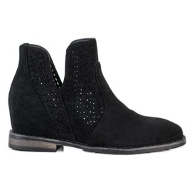 S. BARSKI Bottes de printemps à découpes S.BARSKI noir