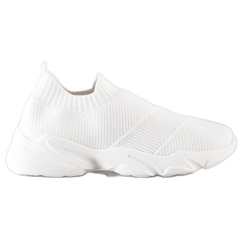 SHELOVET Chaussures à enfiler confortables blanc