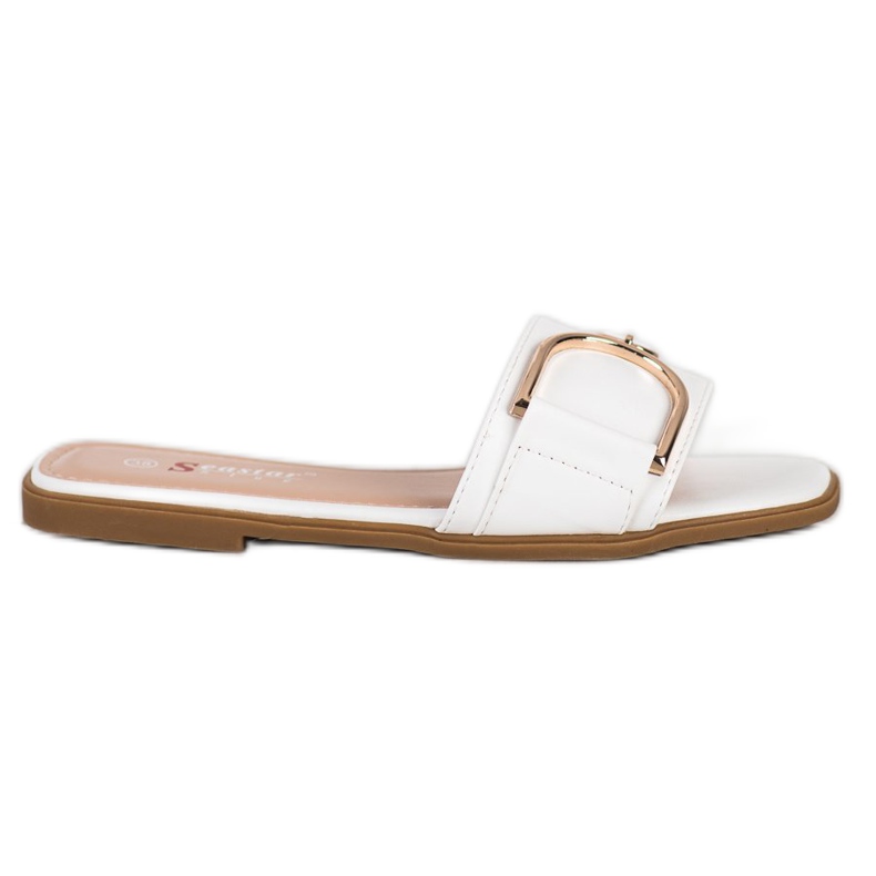 Seastar Pantoufles élégantes avec ornement blanche