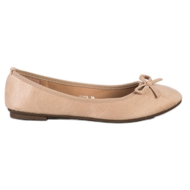 Clowse Ballerine Classique en Daim beige