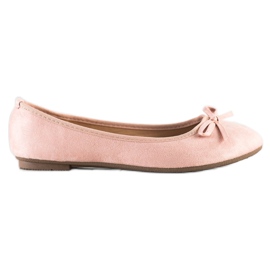 Clowse Ballerine Classique en Daim rose