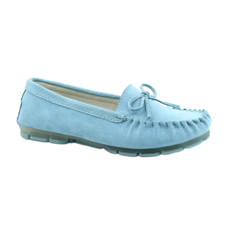 Mocassins en cuir pour femmes Bleu Filippo DP1204 / 21 BL Mocassins en cuir pour femmes Bleu Filippo DP1204 / 21 BL