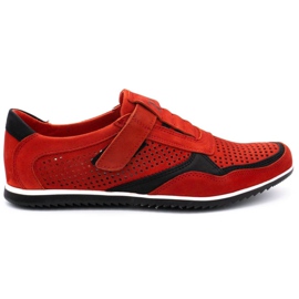 Polbut Chaussures casual homme en cuir 2102 / 2L rouge Polbut Chaussures casual homme en cuir 2102 / 2L rouge