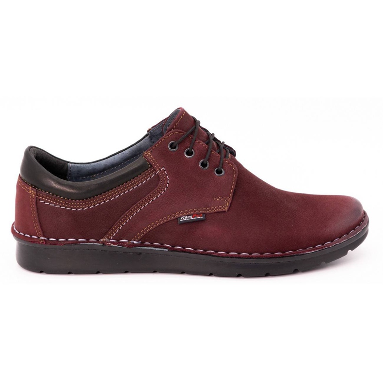 Kampol Chaussures casual homme 11/34 bordeaux rouge