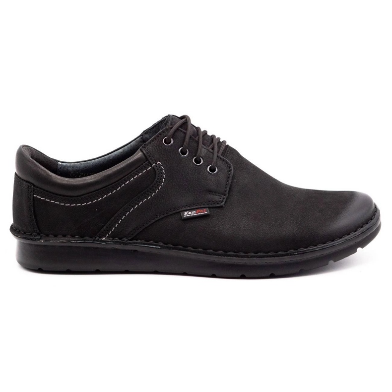 Kampol Chaussures casual homme 11/3 nubuck noir le noir