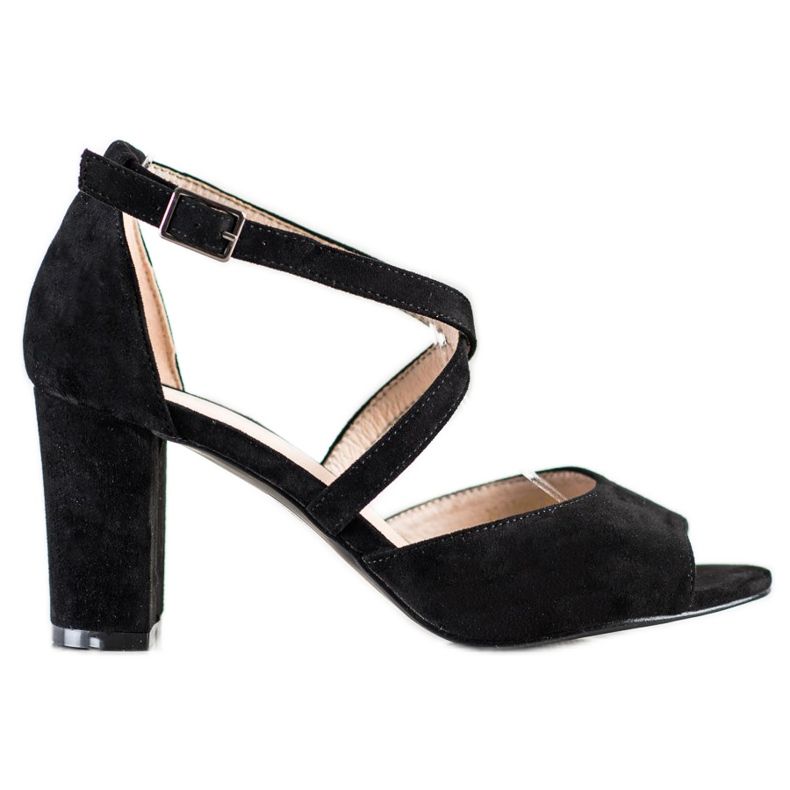 Sandales en daim VINCEZA le noir