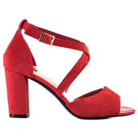 Escarpins à la mode Sergio Leone rouge