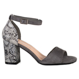 Sandales élégantes Sergio Leone gris