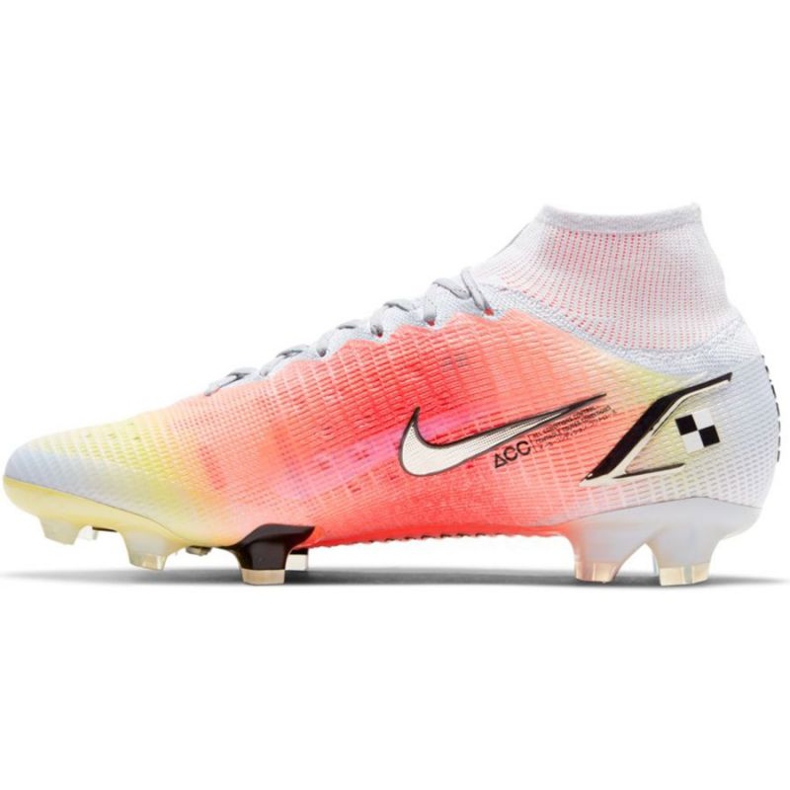Nike Mercurial Superfly 8 Elite Mds Fg M CV0959 108 chaussures de football rouge, blanc, orange oranges et rouges Nike Mercurial Superfly 8 Elite Mds Fg M CV0959 108 chaussures de football rouge, blanc, orange oranges et rouges