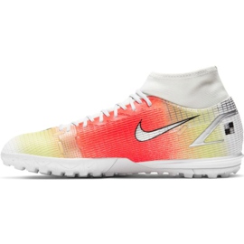Nike Mercurial Superfly 8 Academy Mds Tf CV0952 118 chaussures de football rouge, blanc, jaune orange