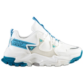 SHELOVET Baskets Avec Inserts Mode Bleus blanc