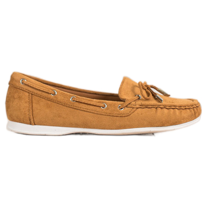 SHELOVET Mocassins décontractés camel brun
